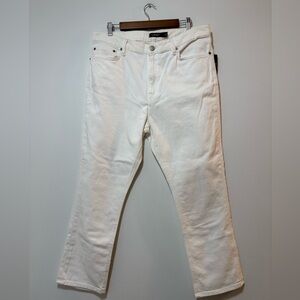 Lauren Ralph Lauren White Jeans Size 16 Women’s High Rise Straight Leg Ankle